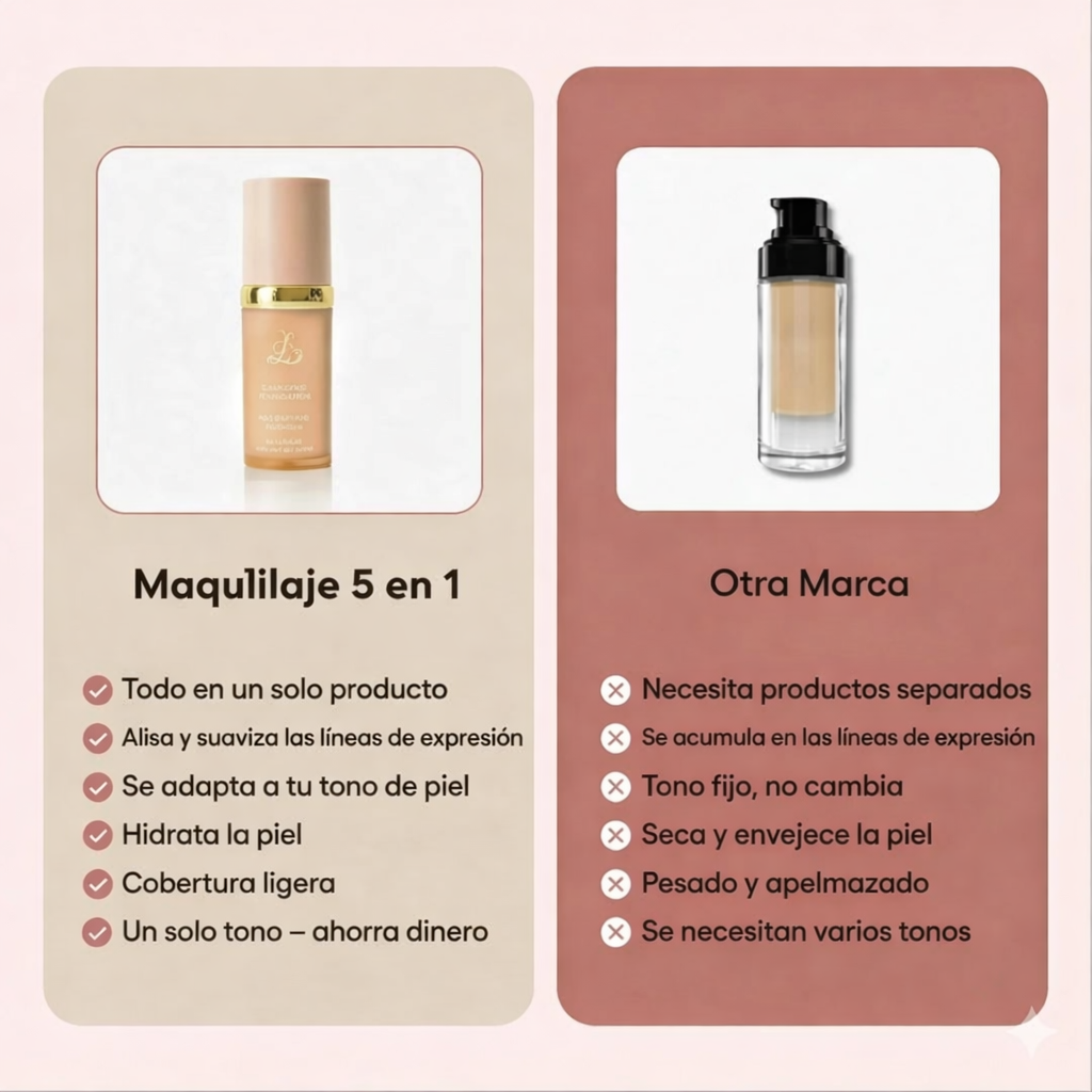 Base de Maquillaje Antiedad 5 en 1 SPF50 | Piel Perfecta en Segundos