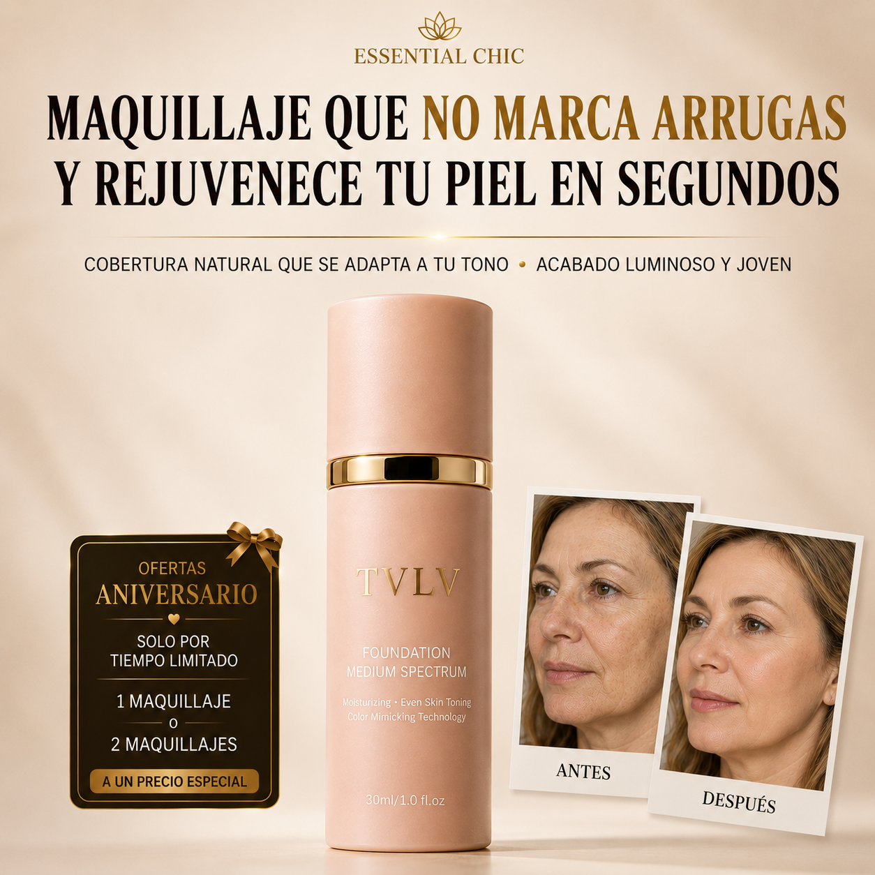 Maquillaje Antiedad que se Adapta a tu Tono