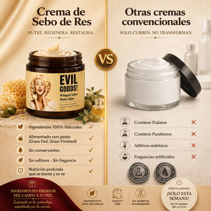 Crema Hidratante Evil Goods 100% Natural  1 + 1 GRATIS
