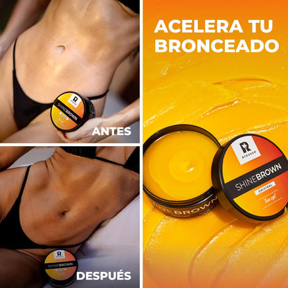 Acelerador de Bronceado SHINE BROWN. Broncéate desde tu Primer Día. Ebook de Regalo.