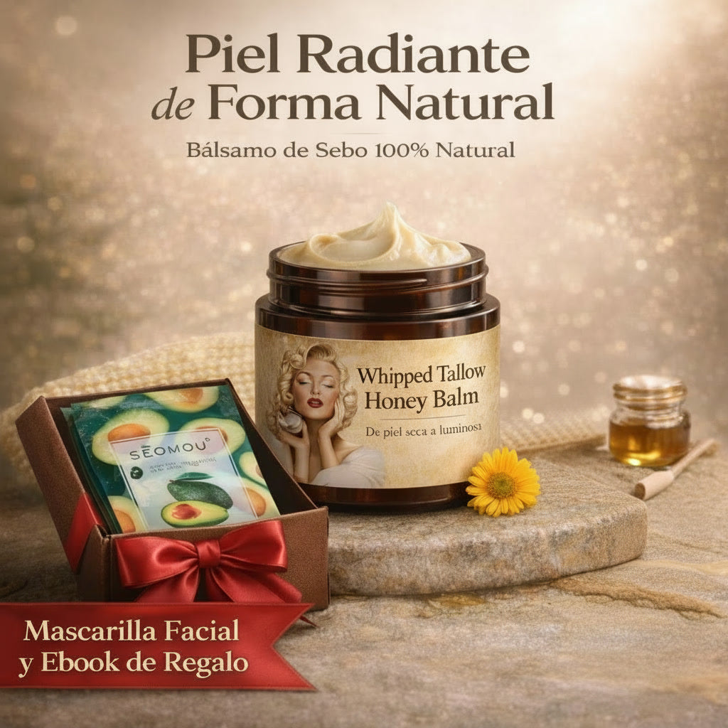 Sebo de Res  100% Natural + Ebook y Mascarilla Facial GRATIS