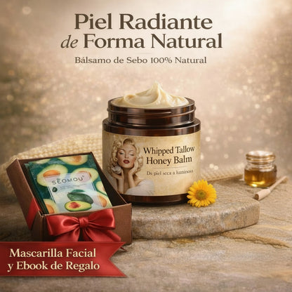 Sebo de Res  100% Natural + Ebook y Mascarilla Facial GRATIS